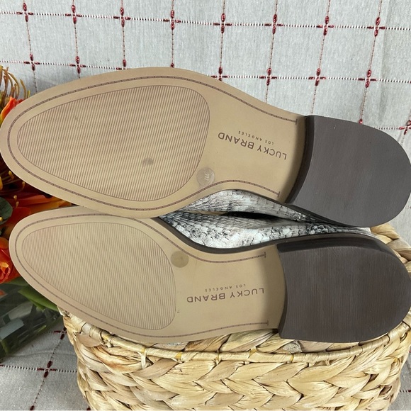 Lucky Brand “Haylia” Chelsea Ankle Boot Snakeskin Embossed Bootie Sz 7 NWOB - Picture 7 of 8